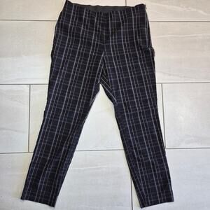 a new day Women’s Black Grid Plaid Pants Size 12
